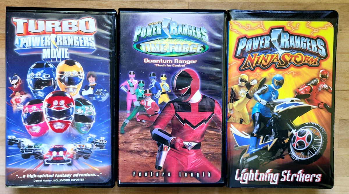 Lot of 3 - Mighty Morphin' Power Rangers VHS - Ninja Storm - Time Lot of 3 - Mighty Morphin' Power Rangers VHS - Ninja Storm - Time