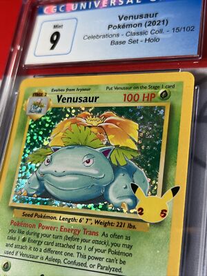 CGC 9 Venusaur Holo #15/102 2021 Pokemon Celebrations Card Graded