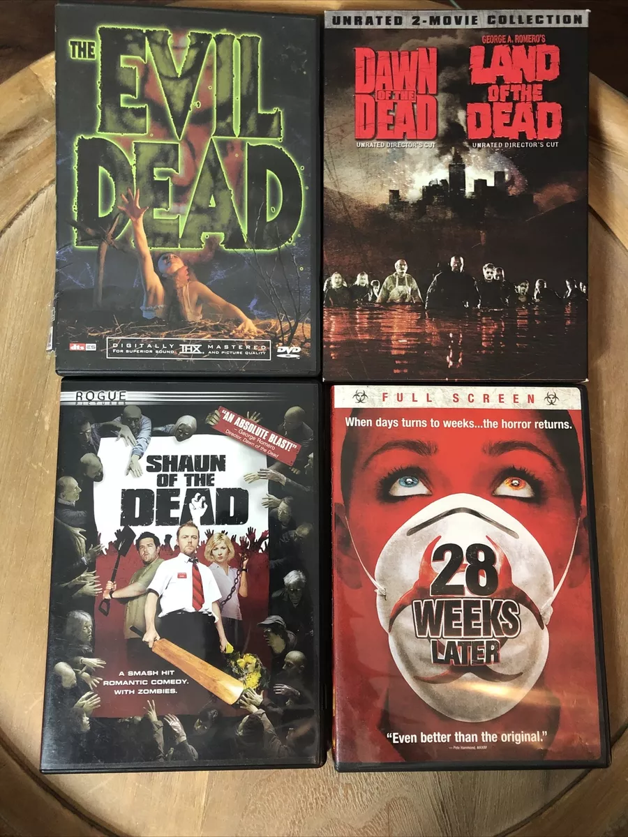 Zombie 5 Movie DVD Lot-The Evil Dead, Dawn Of The Dead, Land Of The Dead &  More!