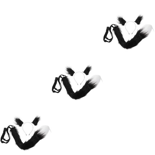 3 Sets Fox Ears Headband Animal Performance Prop Costume Props Makeup