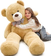 Brown 55" Giant Teddy Bear Big Teddy Bear Stuffed Animal Plush Toy Birthday Gift