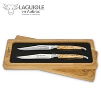 Laguiole En Aubrac - 2Er Set Steakmesser Frankreich - Birke - Edle Tafelmesser
