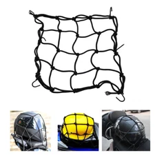Cargo Net Motorcycle Helmet Mesh Luggage Tie Down Adjustable Bungee Cord 6 Hooks