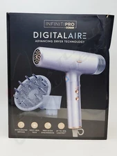 Infiniti PRO by Conair DigitalAire Hair Dryer, Diffuser, Precision Nozzle, Blue