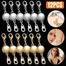12PCS DIY Lobster Clasp Locking Strong Magnetic Jewelry Necklace Bracelet Hooks