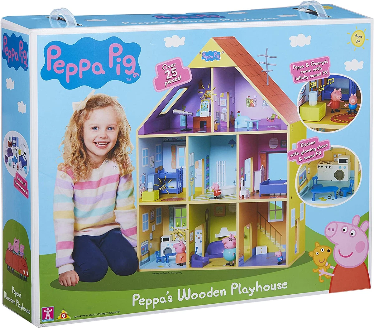  Peppa Pig Toys Peppa's Family Home Combo , House Playset with 4  Figures and Car , Preschool Toys for 3 Year Old Girls and Boys and Up :  Toys & Games