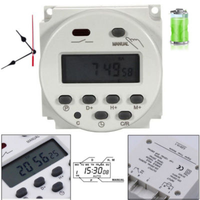 Zeitschaltuhr DC/AC 12V 16A LCD Digital-Display Programmierbar Timer OVP Neu