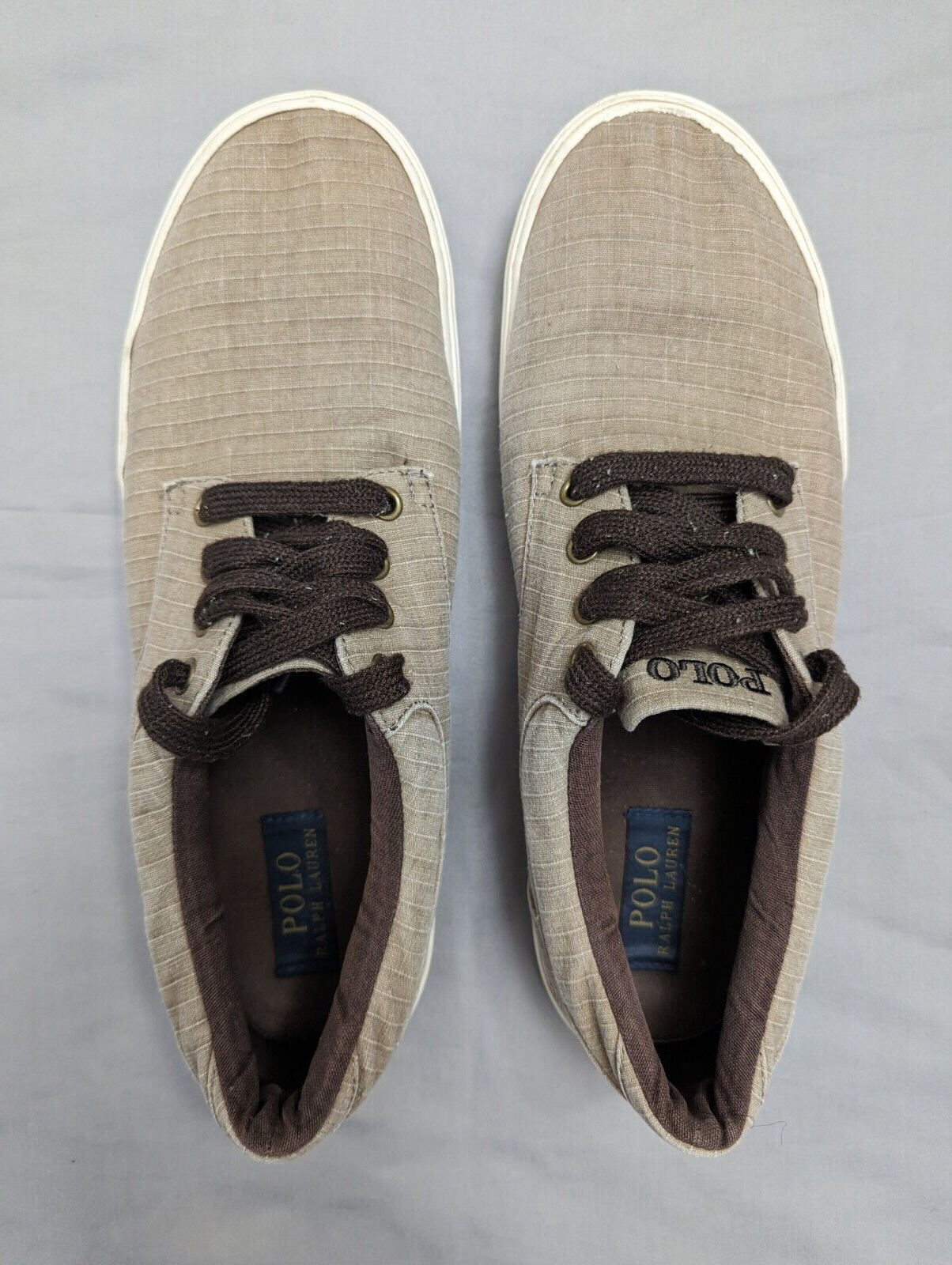 PONY Polo Ralph Lauren scarpe casual da uomo taglia 11D beige