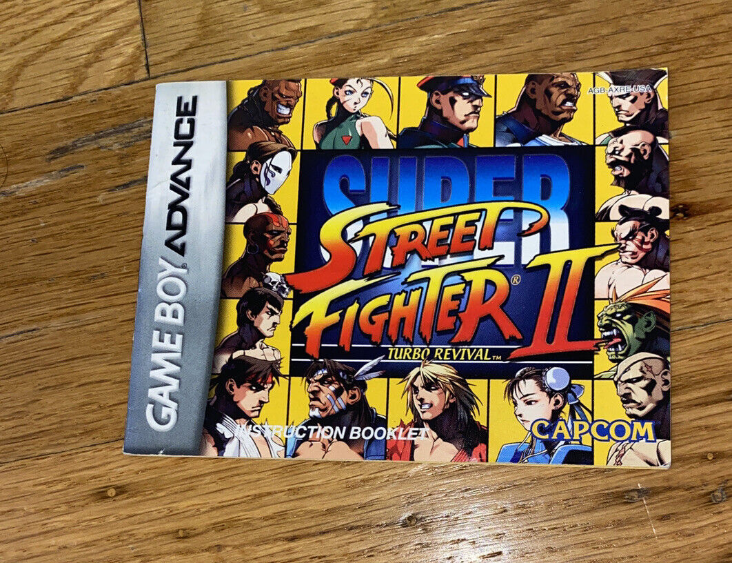 Super Street Fighter II GameBoy 出荷 O Advance 並行輸入品 Authentic Manual GBA