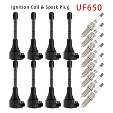8X Ignition Coil & Spark Plug Kit UF650 Pour Infiniti QX80 5.6L V8 2014-2019'