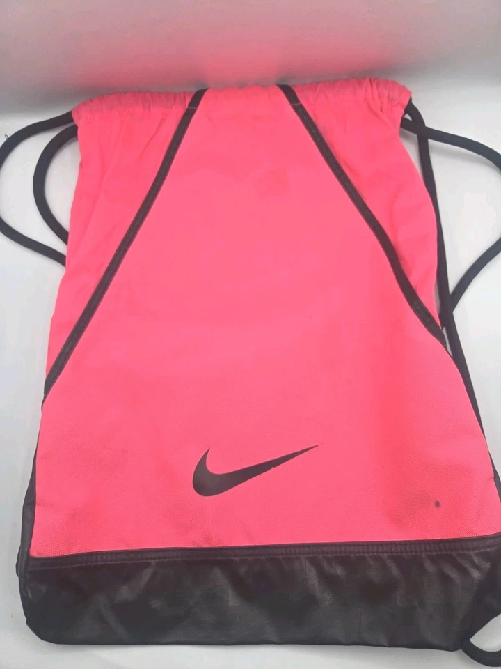 Nike Pink Black Draw String Backpack Bag Black Swish - Image 2 of 3