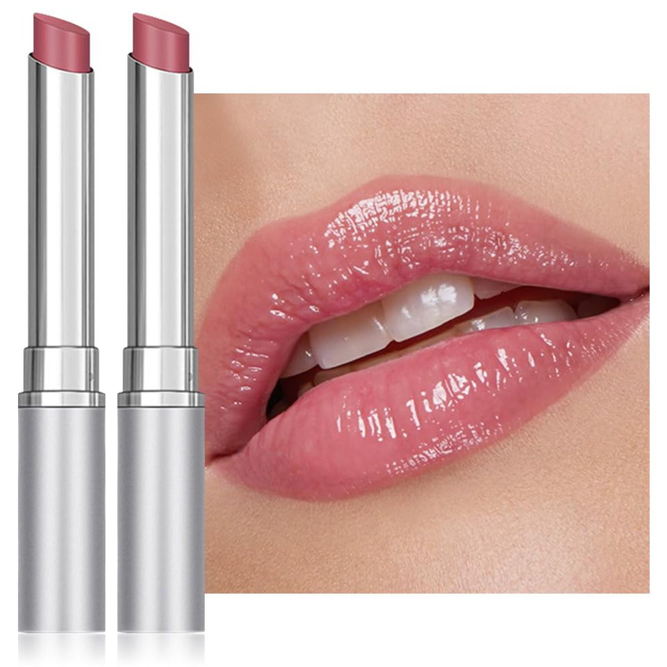 2Pcs Pink Cherry Nude Tinted Honey Lip Balm, Sheer Hydrating