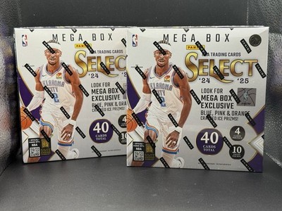 2 x 2024-25 Panini Select NBA Basketball Cards Mega Box Factory Sealed 10 Packs