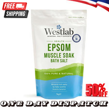 Westlab Reviving Epsom Salt, 1kg Resealable Pouch Pure and Unscented UK
