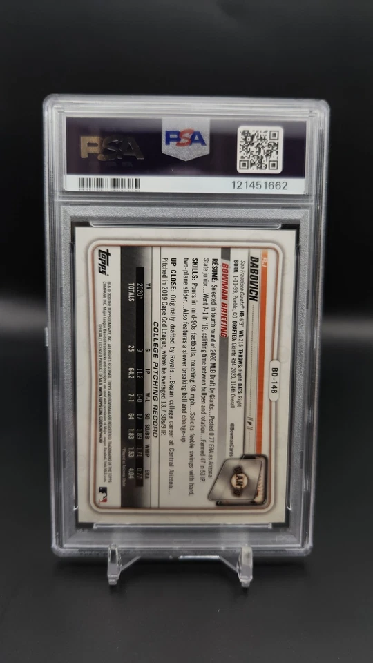 2020 Bowman Draft Rj Dabovich 1st Ed-orange Foil - Image 2 of 2