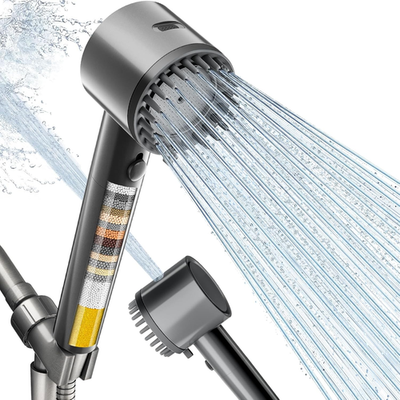 #ad Ion Drops Filtered Shower Head with Handheld High Pressure 5 Spray Mode Showerh $42.99