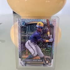 2025 Bowman #BCP-50 Jesus Made Chrome Prospects Mojo Refractor Milwaukee 
