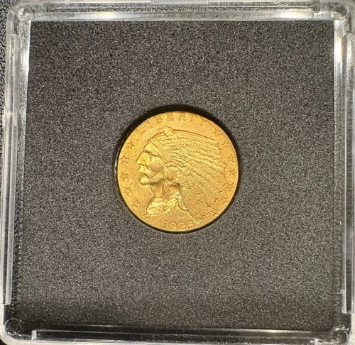 1925-D $2.50 Indian Head Gold Quarter Eagle Scarce 528,000 Minted.  Looks BU++