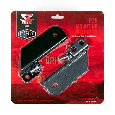 Seizmik Side View Mirror Mounts Black #56-18070 Polaris RZR S 900/RZR S 1000