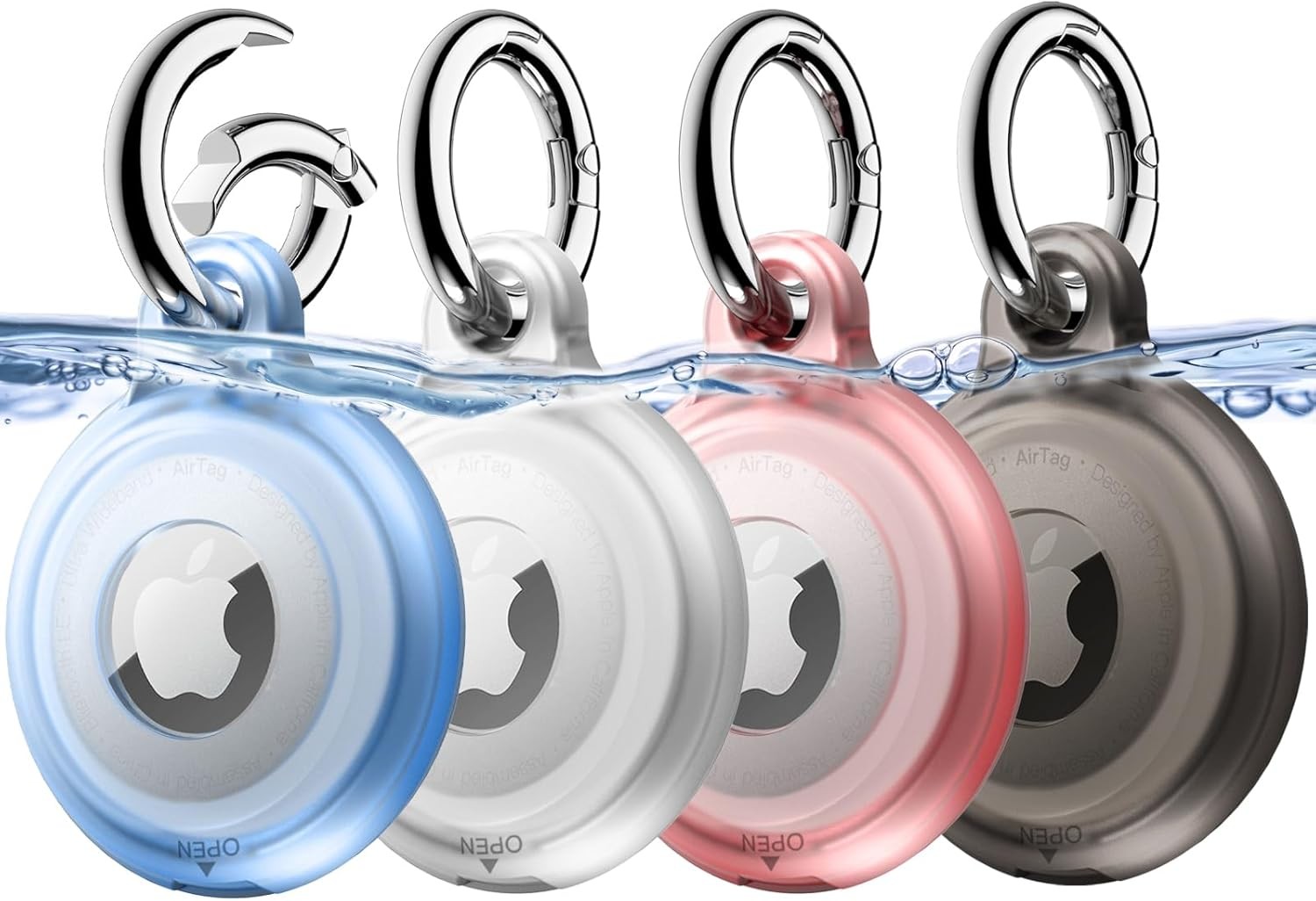 Coque étanche pour AirTag 2 et 1 housse de protection étanche anti-perte avec porte-clés