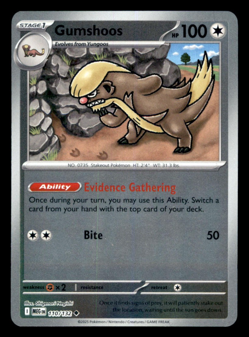 Gumshoos Normal Uncommon ME01: Mega Evolution 110/132 NM