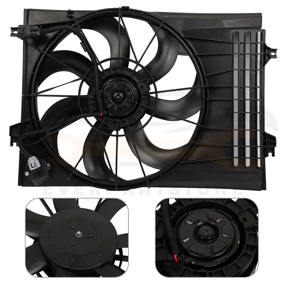Radiator Cooling Fan Assembly For 2005-2009 Kia Sportage & Hyundai Tucson Foto 2 de 4