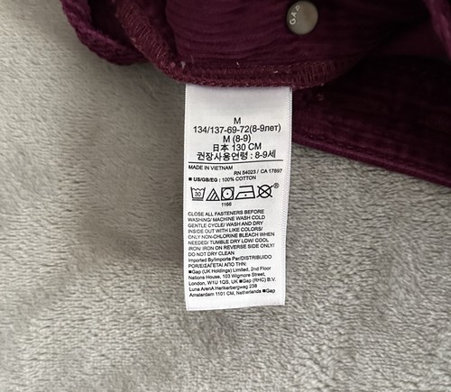 Gap Kids Corduroy Skirtall Dress Girls Size Medium 8 Purple 100% Cotton New NWT - Picture 9 of 9