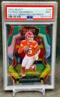 2022 Select Patrick Mahomes Die Cut Green/Yellow Prizm PSA 9