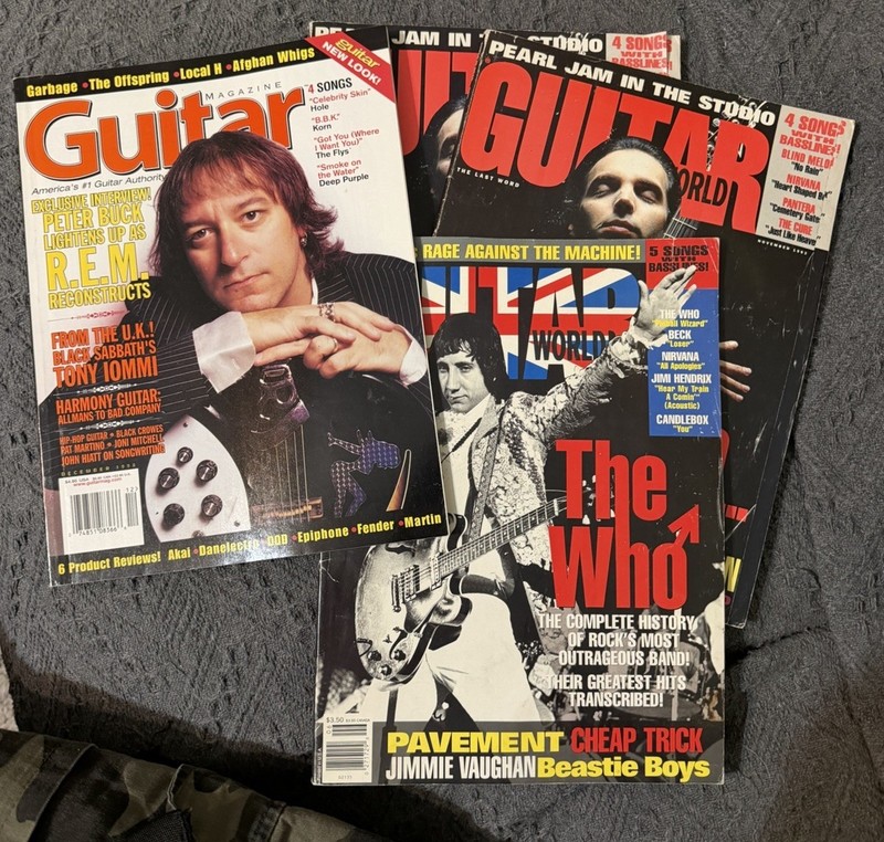 guitar world magazine lot Hole Nirvana Candlebox The Who Hendrix Korn REM