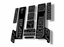 Rock Shox SID Brain 2018 Mountain Bike Cycling Decal Sticker Adhesive Gray