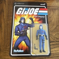 G.I. Joe Cobra Commander Super7 Reaction Action Figure.  Unpunched