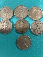 Walking Liberty Half Dollar 90 Silver Lot Of 7