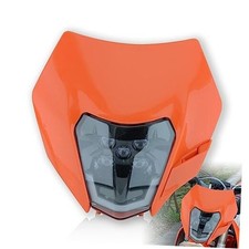 Dirt Bike LED Headlight - Universal Motorcycle Enduro Headlight - LED Orange