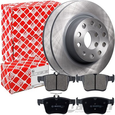FEBI BREMSSCHEIBEN + BELÄGE HINTEN für VW GOLF 7 TOURAN 5T AUDI A3 8V LEON KAROQ