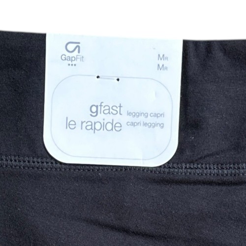 NEW Gap Fit Capri Legging Womens Sz Medium Black Yoga Casual Athleisure Pants - Picture 5 of 8