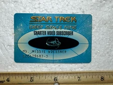 vintage 1996 - star trek deep space nine Charter Video Subscriber Card