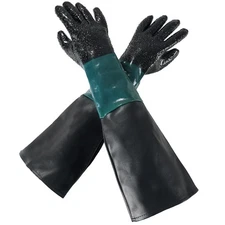 Dasbet Rubber Sandblasting Gloves 23.6 Heavy Duty Sandblaster Gloves Kit with Pa