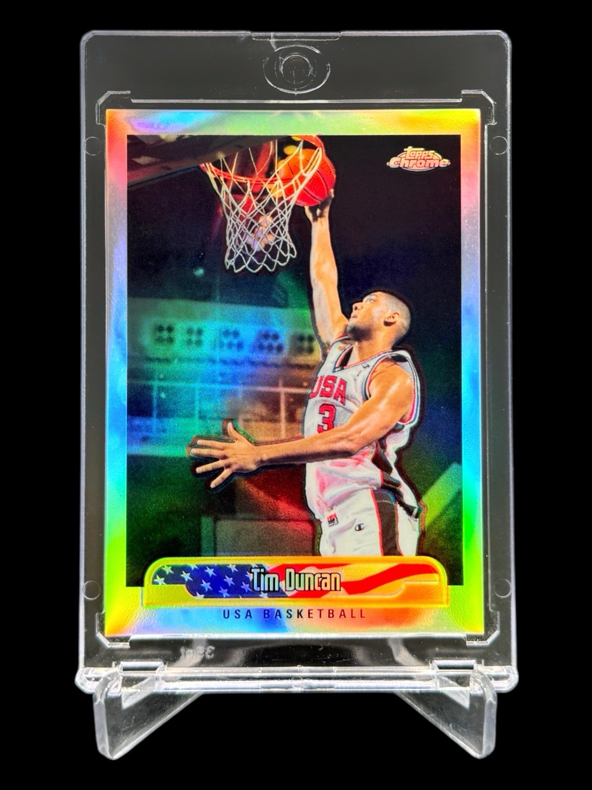 Tim Duncan 1999 Topps Chrome #254 Team USA - Refractor Price Guide