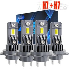 For Mercedes-Benz C250 C300 C350 4pc Combo Headlight High Low Beam LED Bulbs