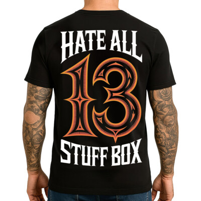 Stuff Box Herren Shirt Shirt Hate All 13 schwarz STB-1416 gR S bis 5XL TShirt