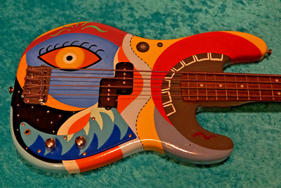 ARt hand painted Fender Squier P Precision Bass Hand Painted in