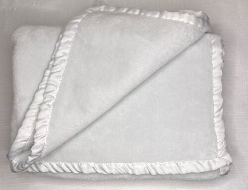 Vintage Carter's Elefante Azzurro Morbido Bambino Lovey Coperta Raso Bordo Sicurezza - Foto 3 di 7