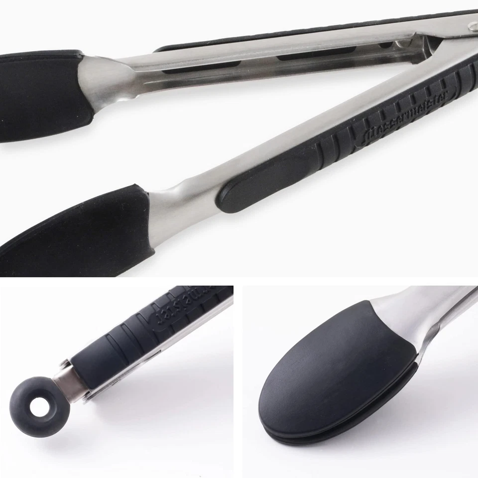 Pinzas de bloqueo recubiertas de silicona 9"" remache de acero inoxidable negro y silicona antideslizante Foto 4 de 4