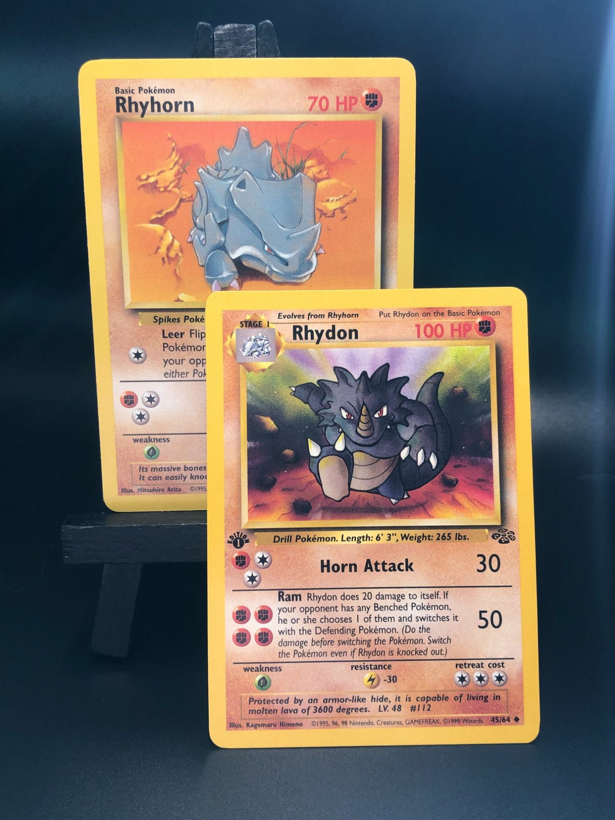 1999 Pokemon Jungle Set Rare Non Holo Rhydon 45/64 Rhyhorn 61/64 Gem Mint  WOTC | eBay