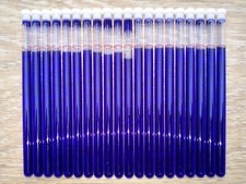 40 Glasröhrchen, Verdunster für Heizkostenverteiler, Austauschröhrchen, Blau