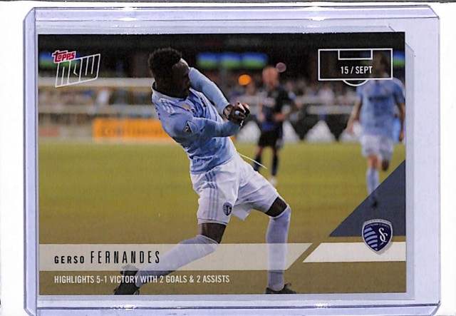2018 TOPPS NOW MLS #80 GERSO FERNANDES - PRINT RUN 61 - 2 GOALS & 2 ASSISTS!
