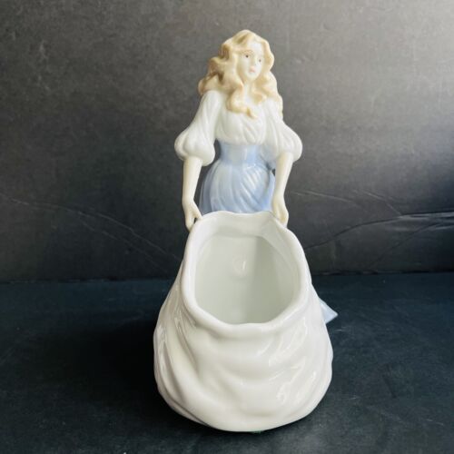 Vintage 1994 House of Lloyd Porcelain Women Girl Figurine Planter Vase - Afbeelding 1 van 14