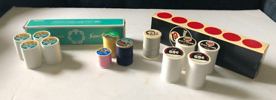 J&P Coats Cotton & Spun Dee Extra Strong Polyester Thread 12 Spools 6 Colors NEW