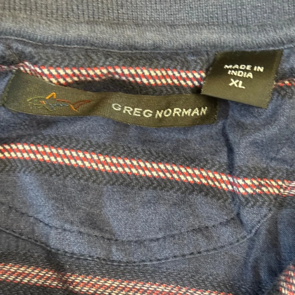 Camisa polo de golf Greg Norman a rayas manga corta informal XL Foto 3 de 3