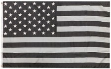 USA American 50 Star Black  Silver 100D Woven Poly Nylon 3x5 3'x5' Flag Banner